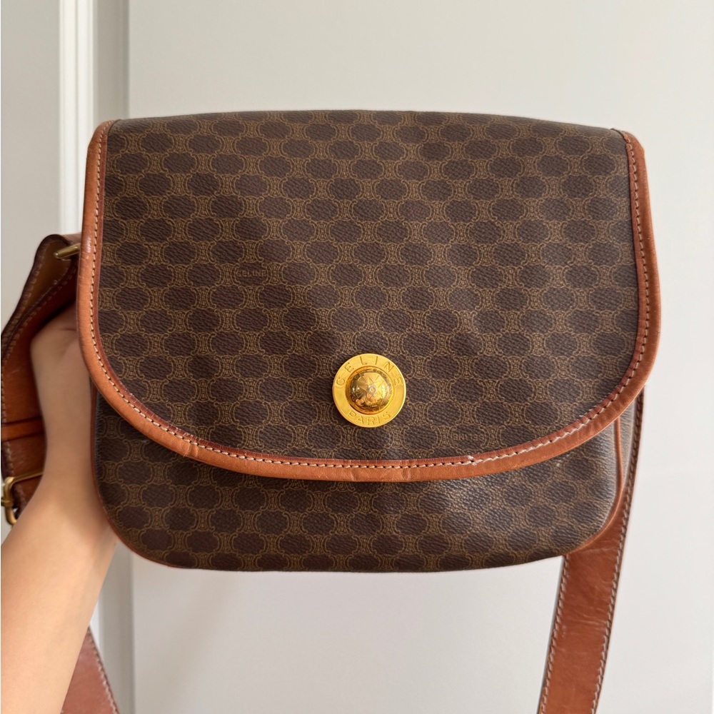 Celine Vintage Gold Globe Crossbody